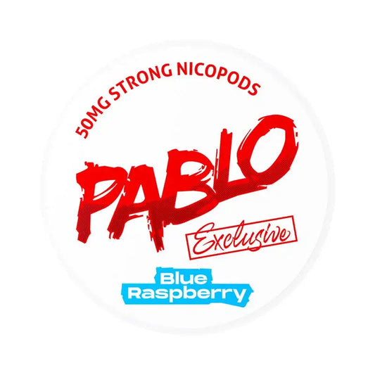 Pablo Exclusive Blue Raspberry 50mg nicotine pouches – tobacco-free nicopods in Dubai UAE