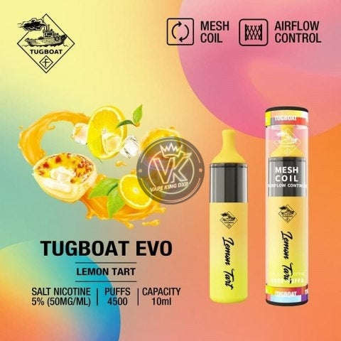 TUGBOAT EVO 4500 PUFF 5% NICOTINE - DISPOSABLE