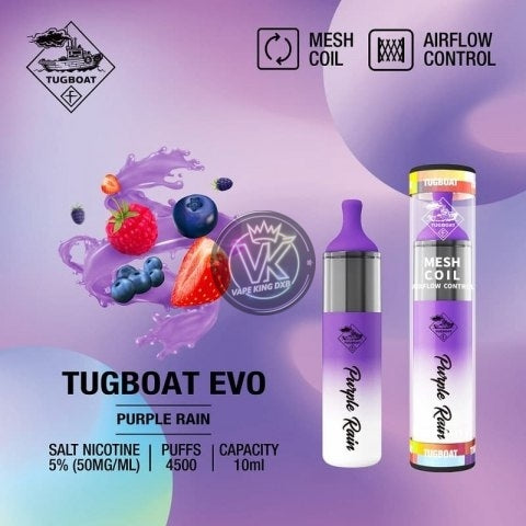 TUGBOAT EVO 4500 PUFF 5% NICOTINE - DISPOSABLE